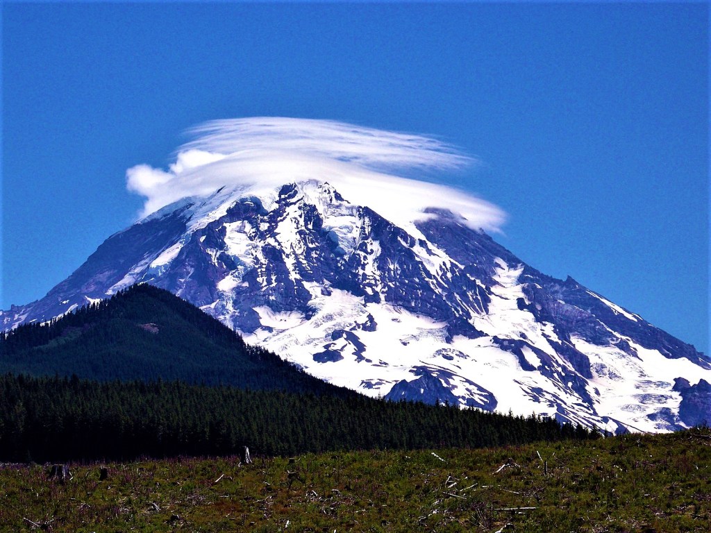 A color photograph of a crevasse in Mendenhall Glacier, located in the Tongass National Forest, Alaska.
