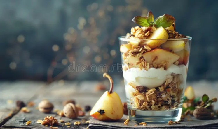 Pear Yogurt Parfait Dessert